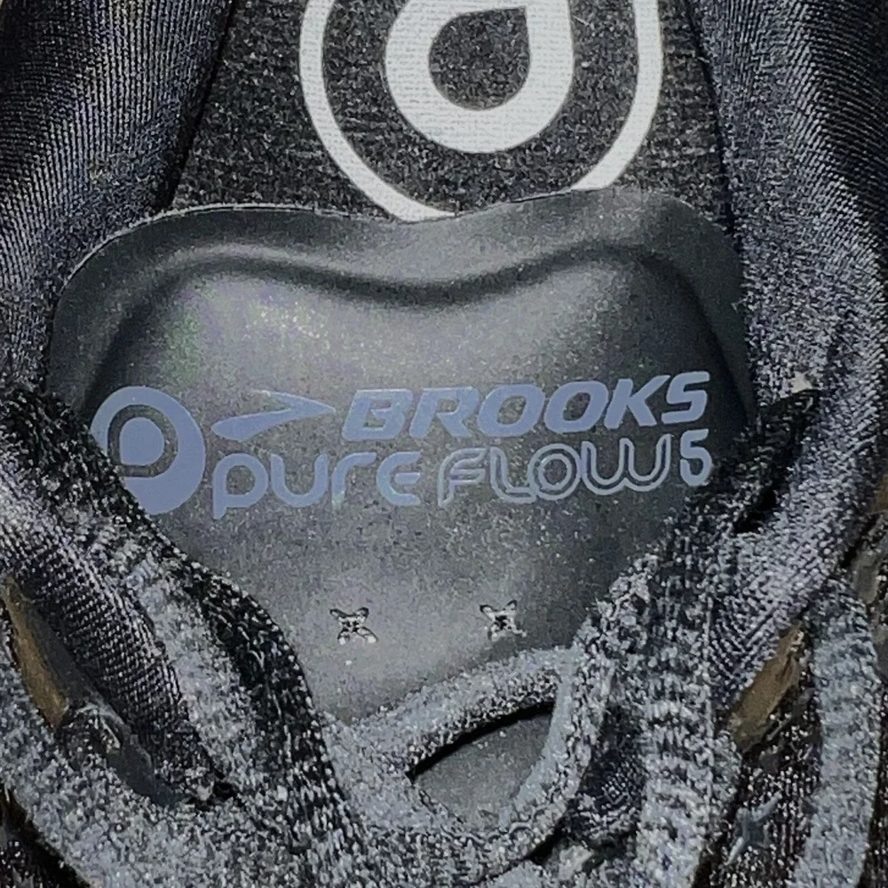 Brooks PureFlow 5 Running Shoes Womens 8.5 Black White 1202071B028 DNA LT