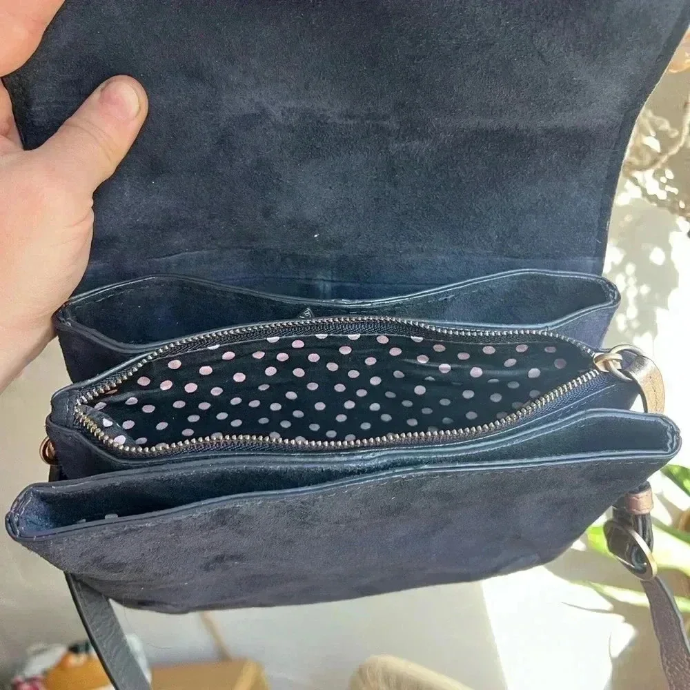 Boden Metallic Gold Crossbody Bag with many organizational features