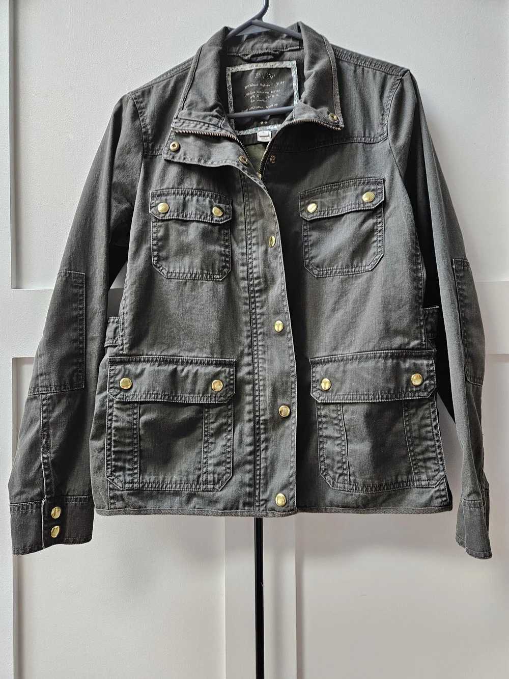 J. Crew Women's Washed Charcoal Utility Jacket