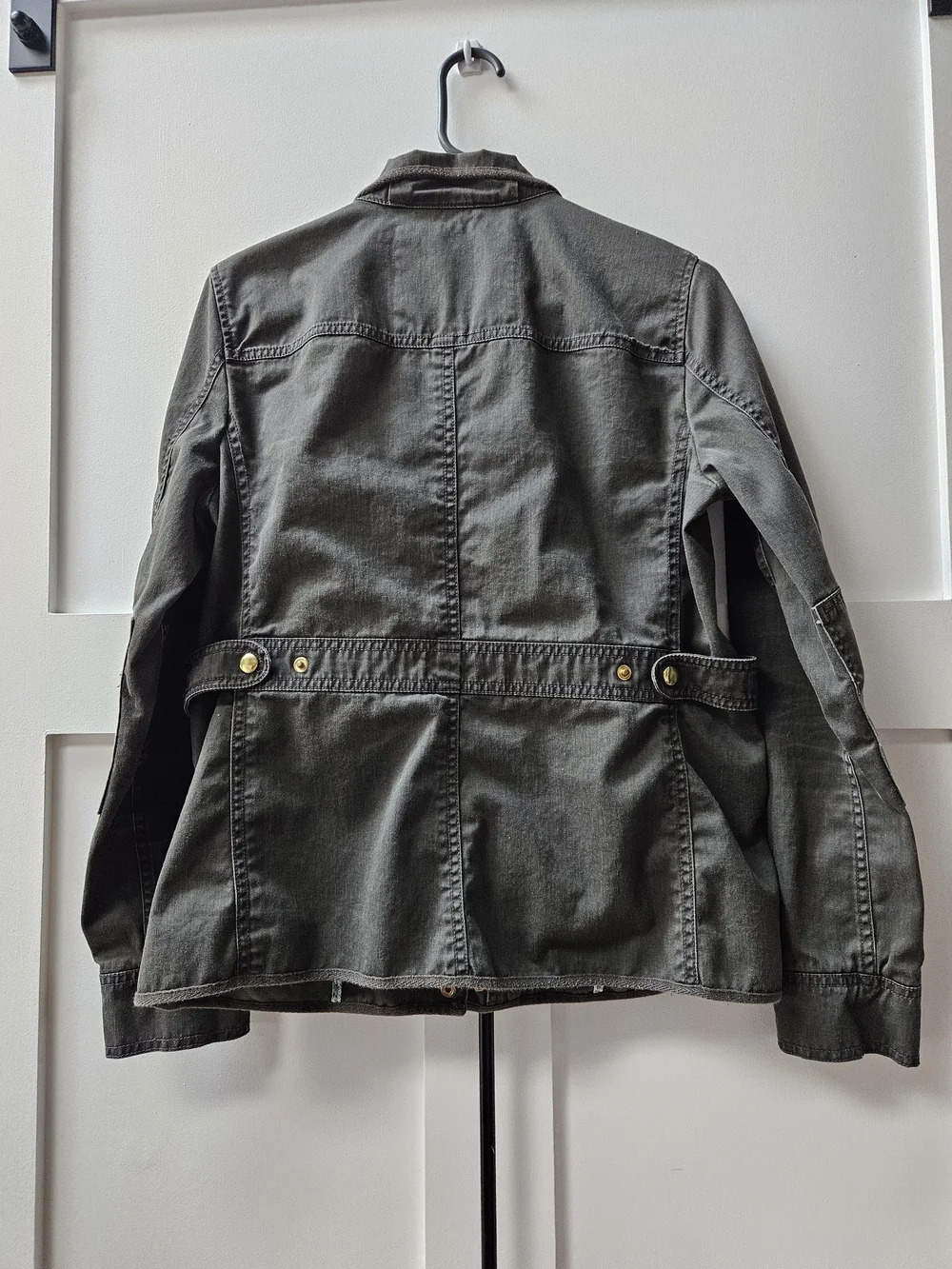 J. Crew Women's Washed Charcoal Utility Jacket