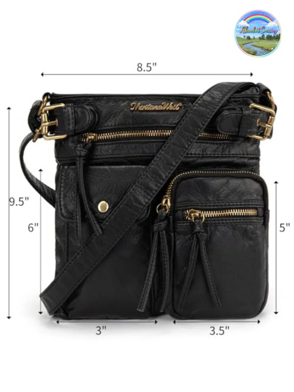 Montana West Crossbody Bag Multi Pocket Shoulder Travel Purse Ultra Soft Faux