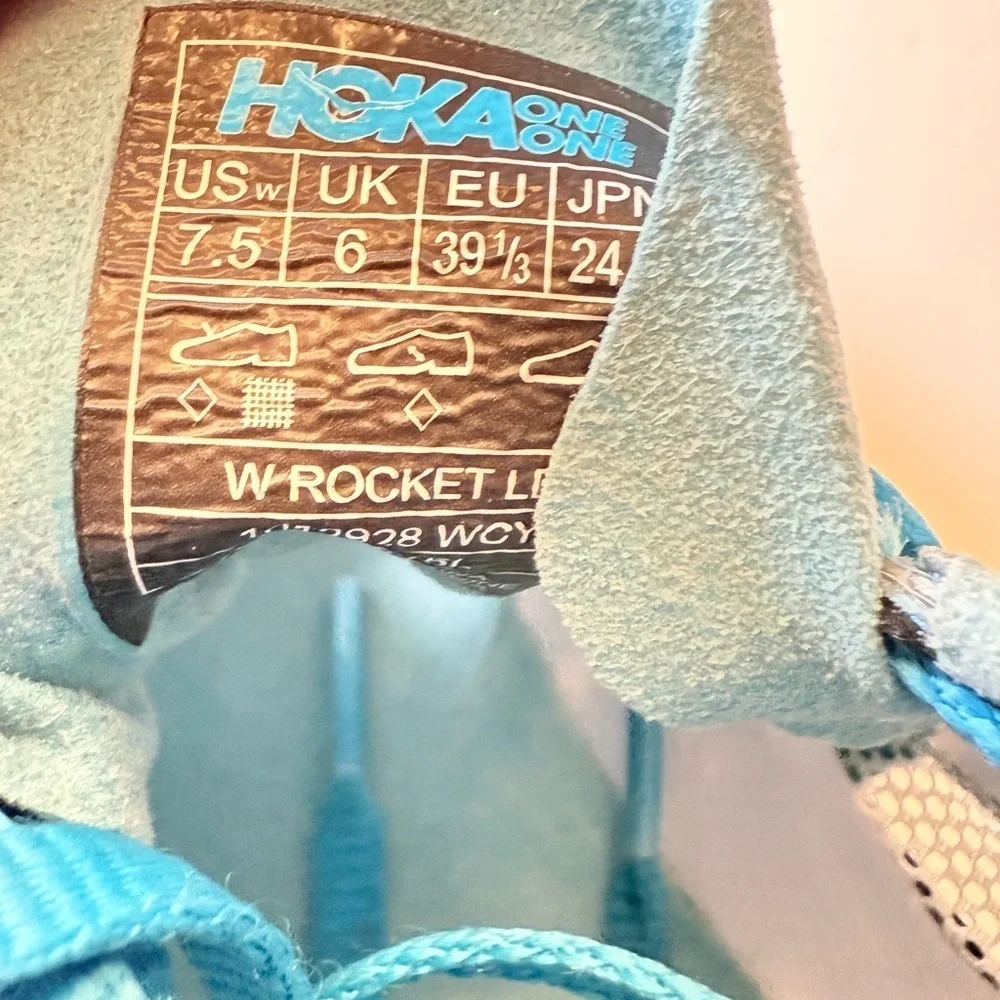 Hoka One One Light Blue Running Shoes Size 7.5