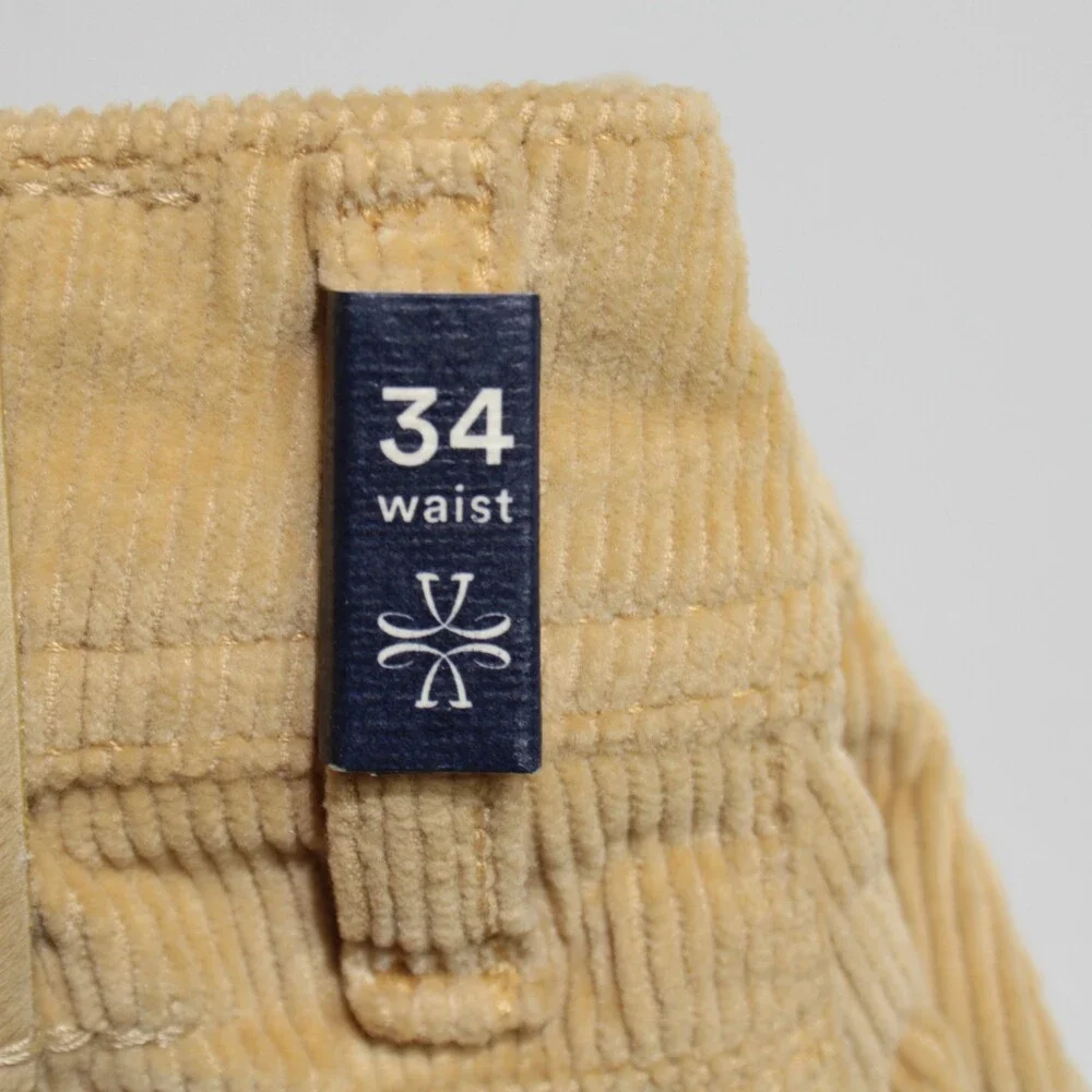 Jacob Cohen NWT 5 Pocket Jean Cut Corduroy Pants Size 34 US Bard in Yellow