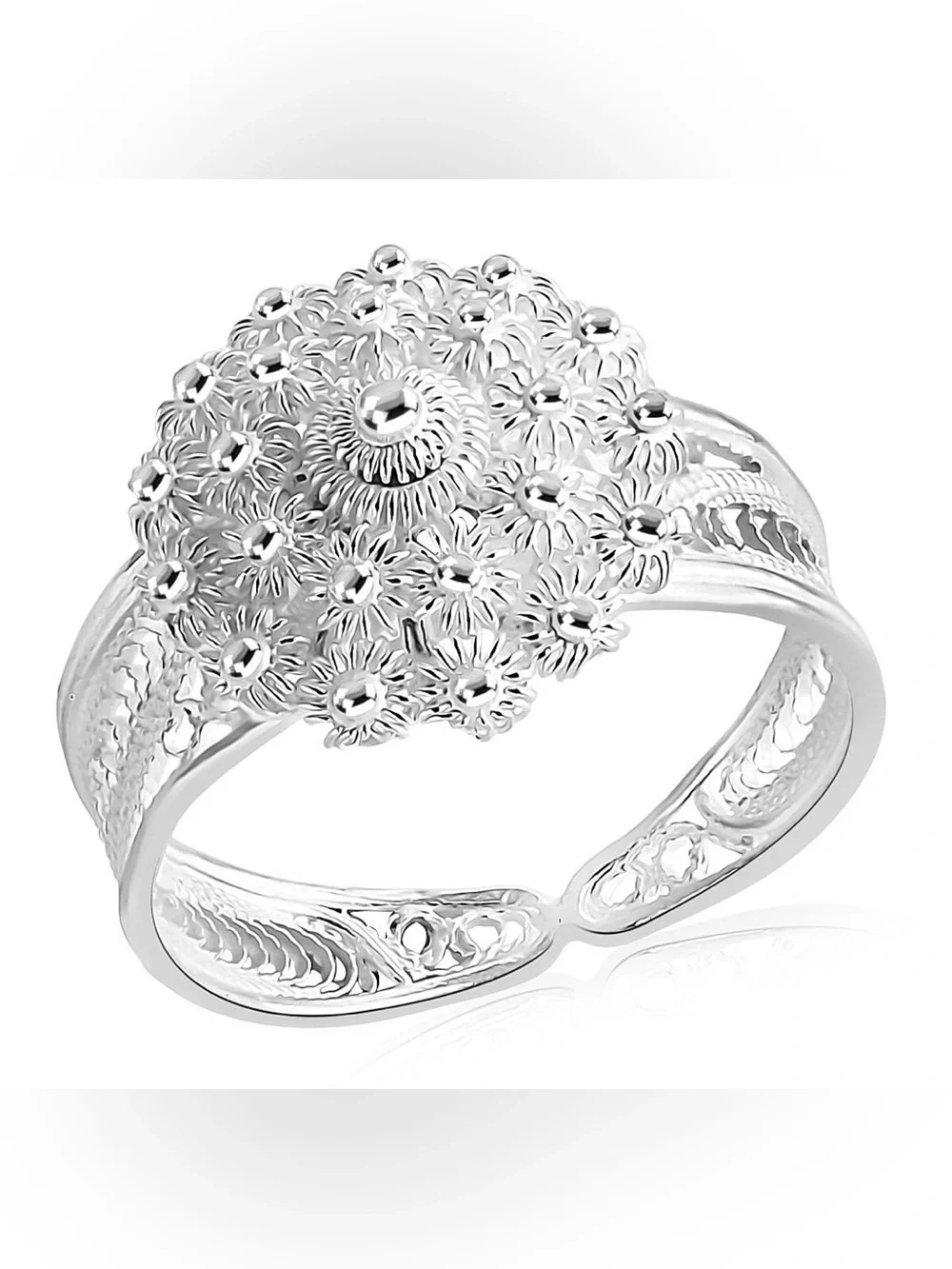 Sterling Silver Flower Ring