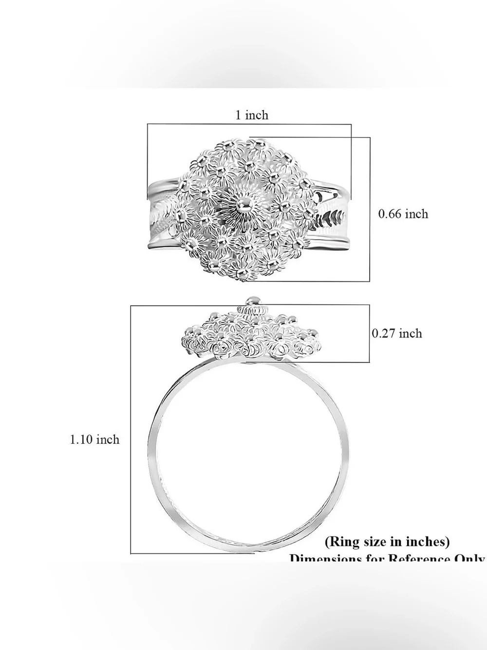 Sterling Silver Flower Ring