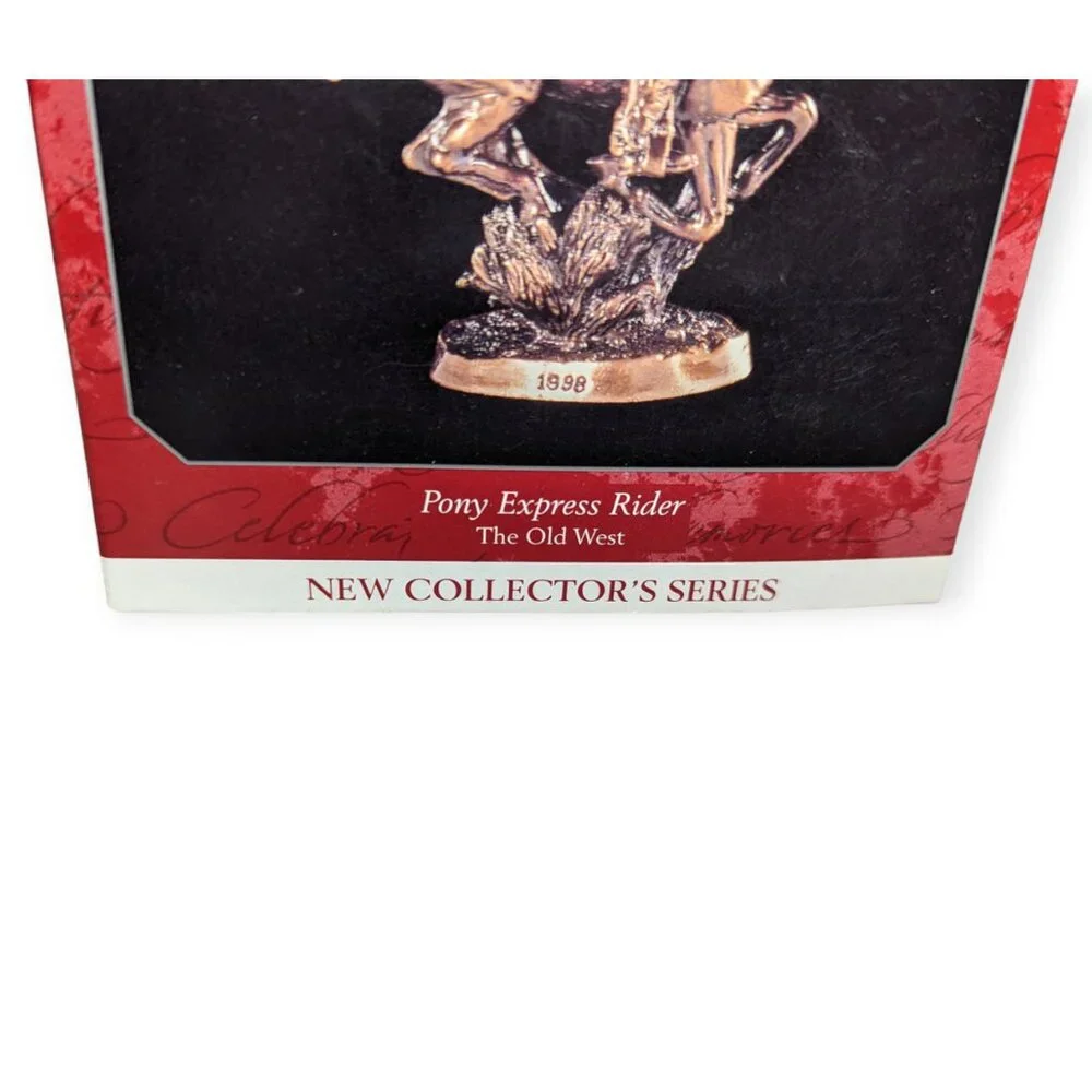 Vintage 1998 Hallmark Keepsake Ornament Pony Express Rider The Old West