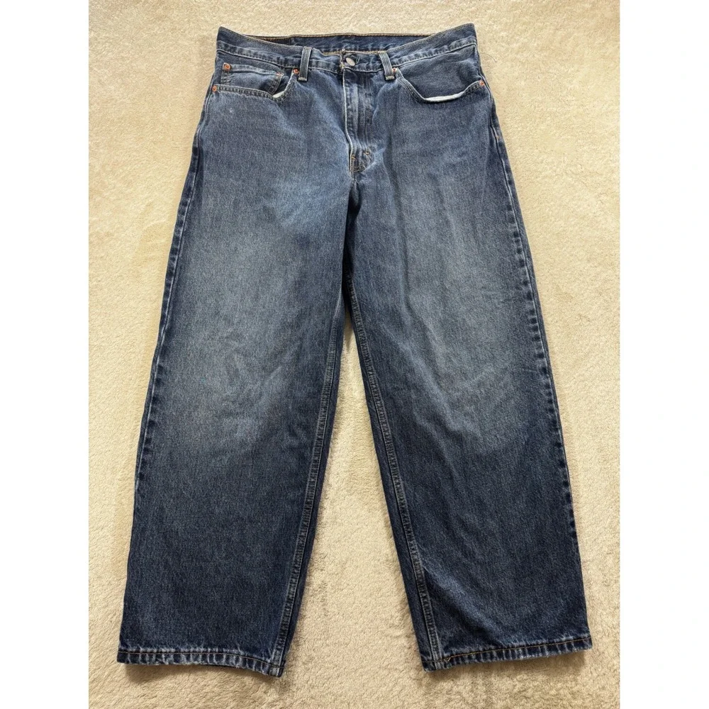 Levi's Mens 578 Baggy Fit Wide Leg Blue Denim Jeans 34x30 Meas: 35x28