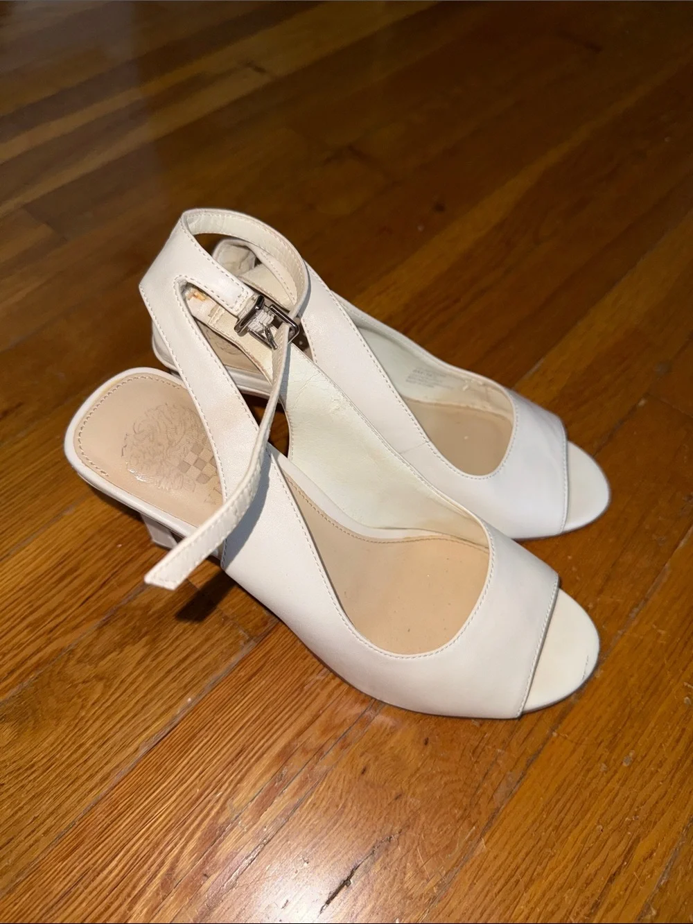 Vince Camuto cream leather