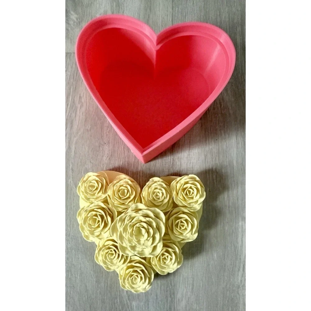 Roses Heart Container Valentine's Day 3D printed jewelry box gift