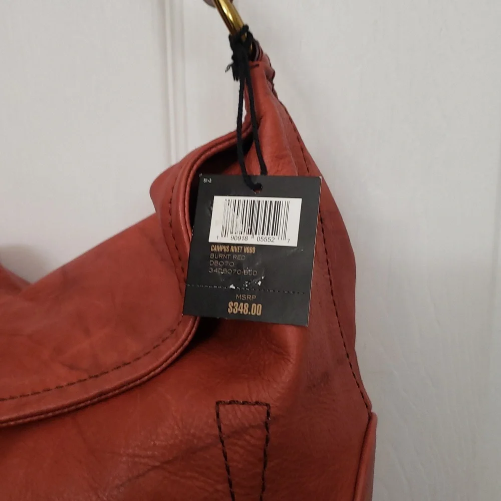 Frye Campus Rivet Hobo. Color Burnt Red. (B1).‎