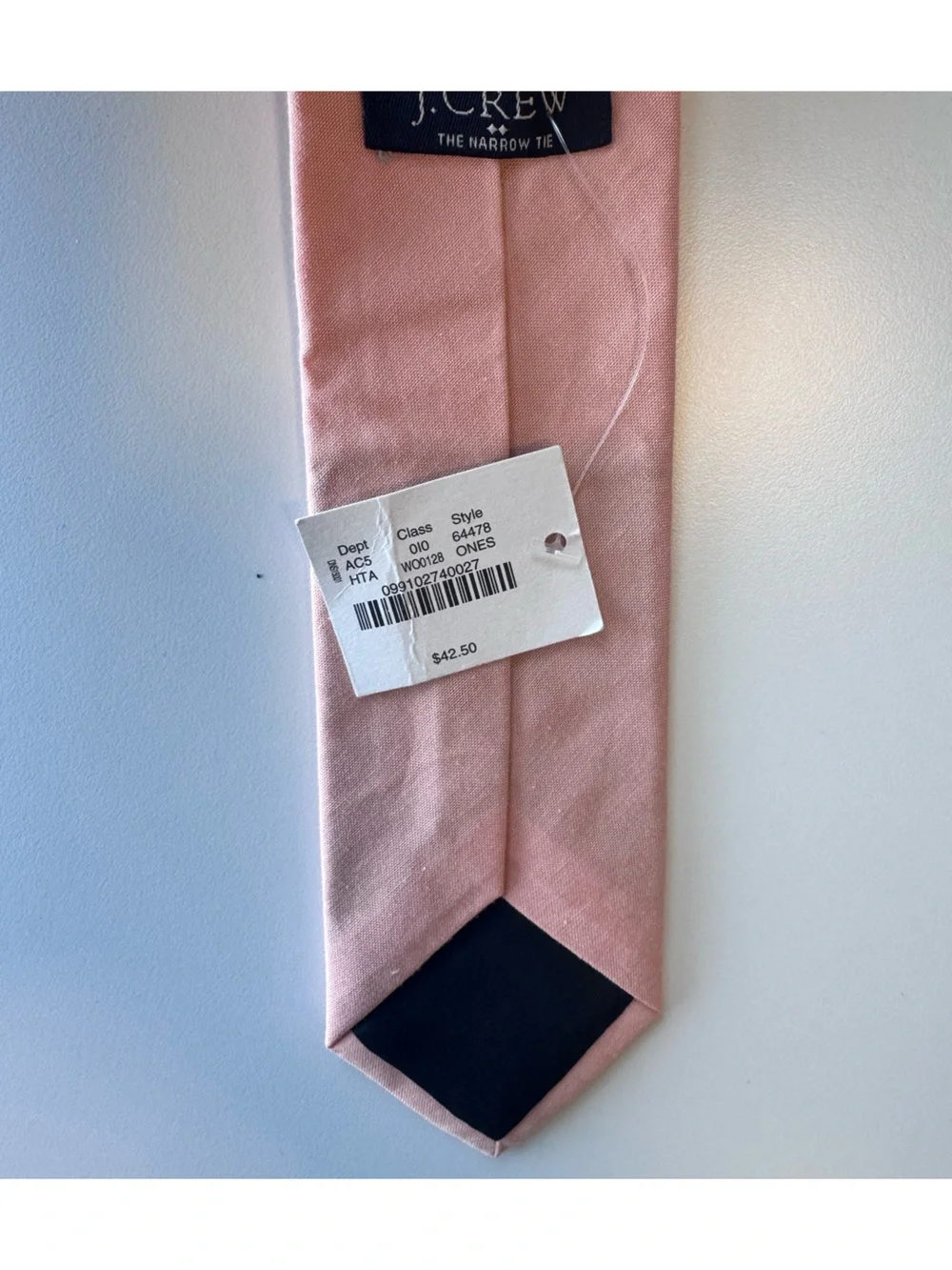 J. Crew men’s The Narrow Tie light orange color