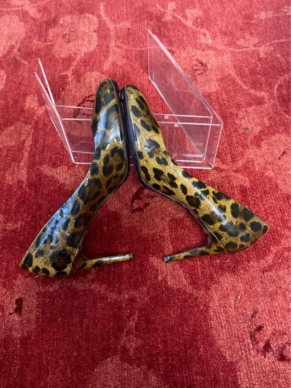 Dolce and Gabbana Leopard-printed cotton pumps
