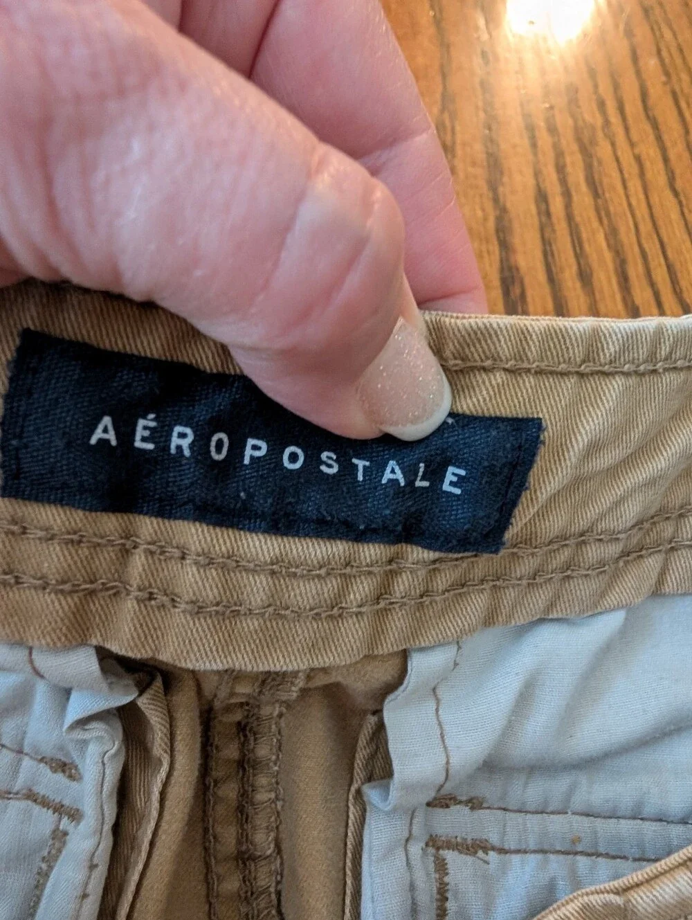 Aeropostale Mens Dark Tan Cargo Shorts