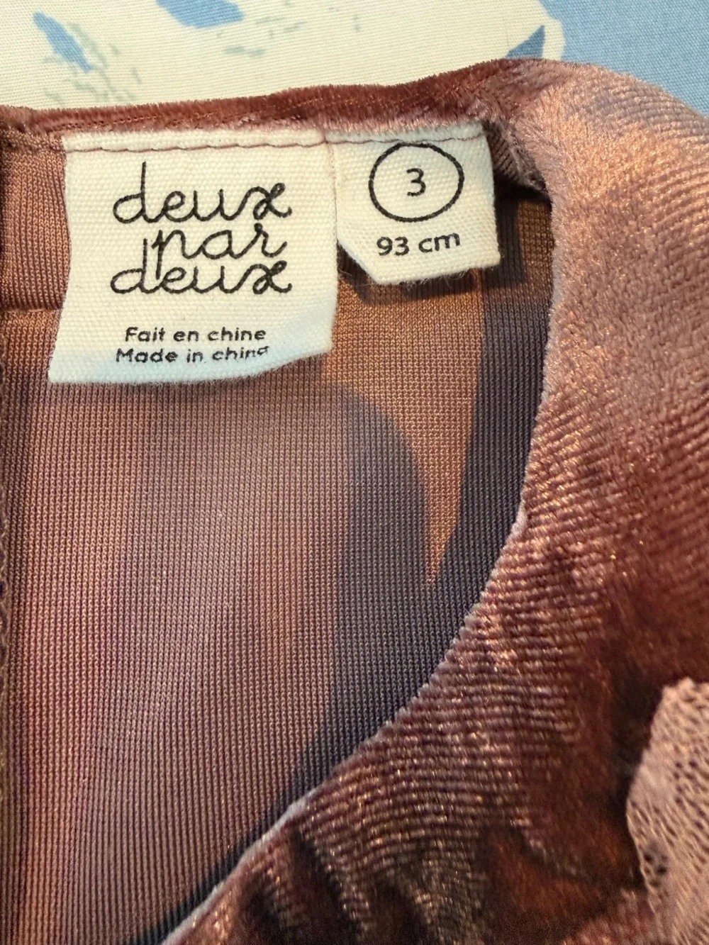 Toddler 3T Deux par Deux velvet dress
