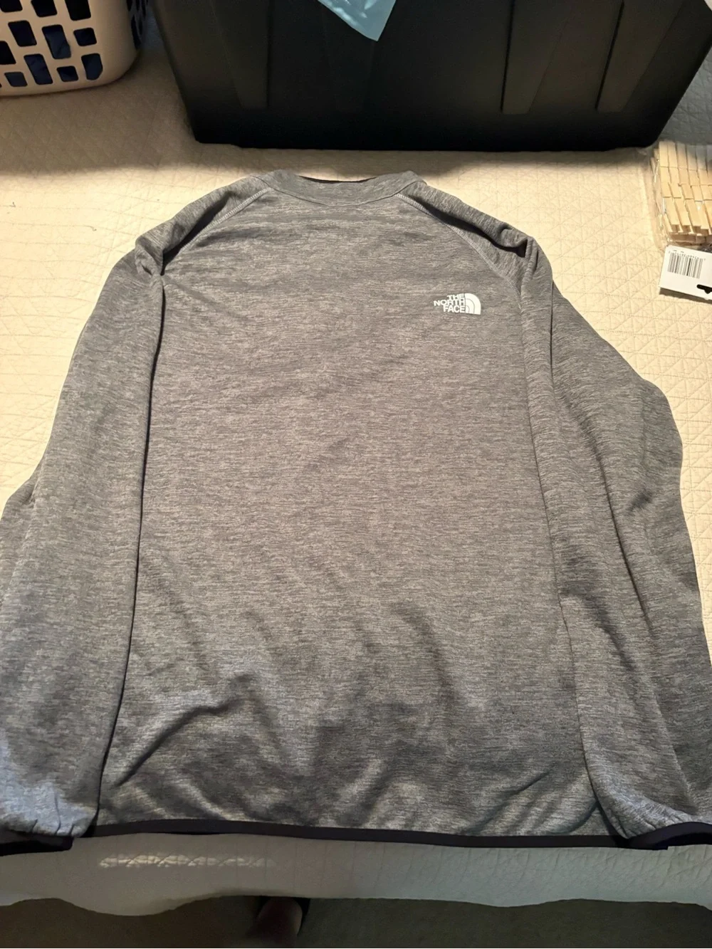The North Face Men's Heather Gray Quarter-Zip Pullover