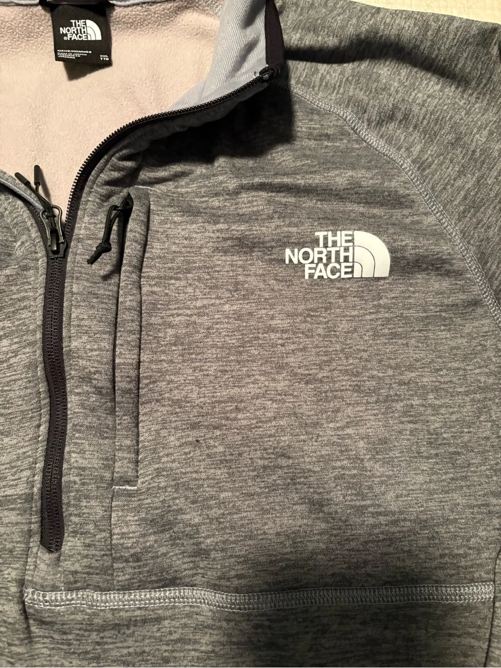 The North Face Men's Heather Gray Quarter-Zip Pullover