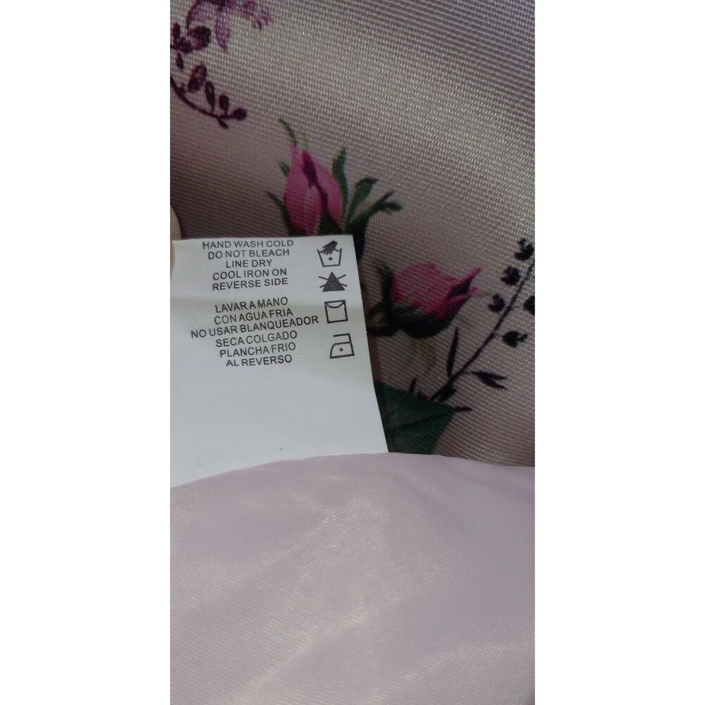 Emily Rose Girls 16 White/Pink Floral Sleeveless Gown