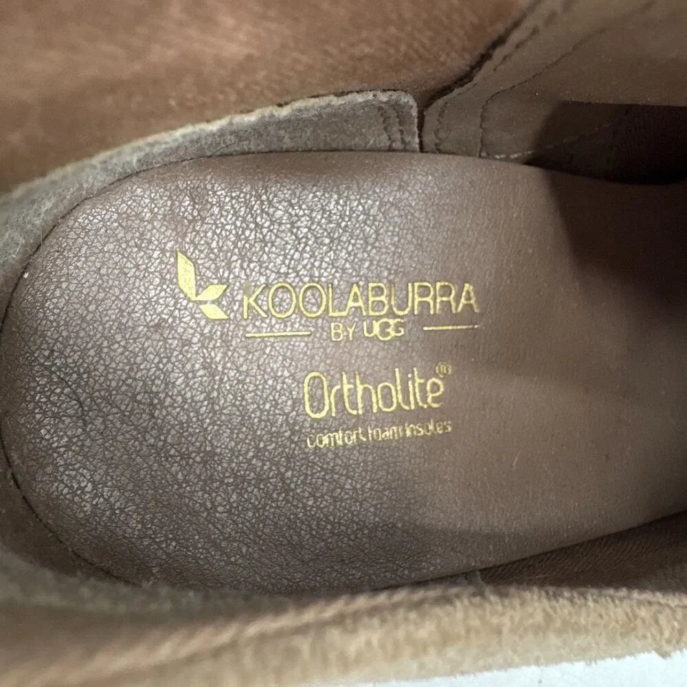KOOLABURRA BY UGG Amalea Beige Suede Ankle Booties Shoes Size 9