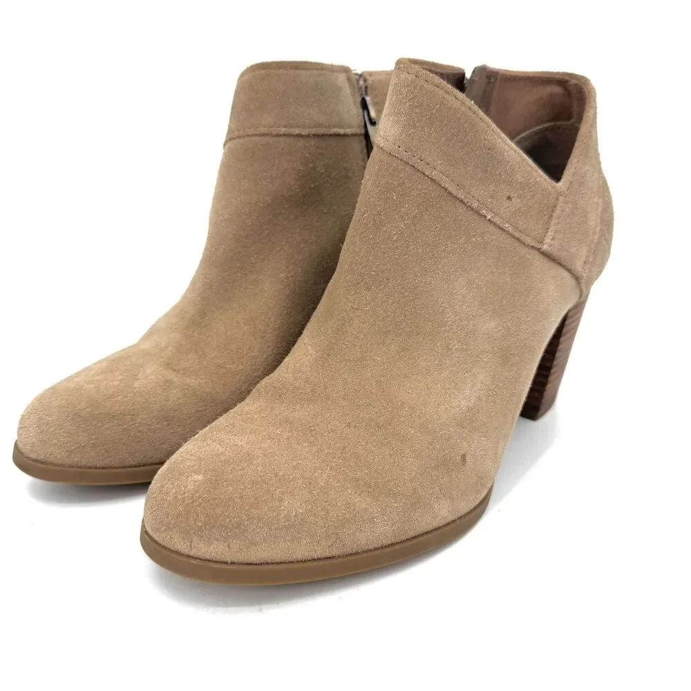 KOOLABURRA BY UGG Amalea Beige Suede Ankle Booties Shoes Size 9