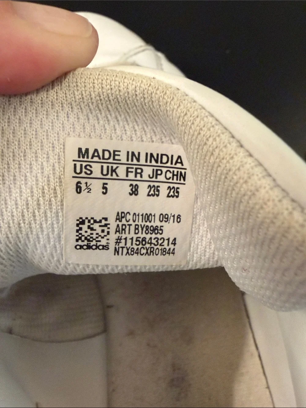 adidas Stan Smith White Sneakers with Black Heel Tab