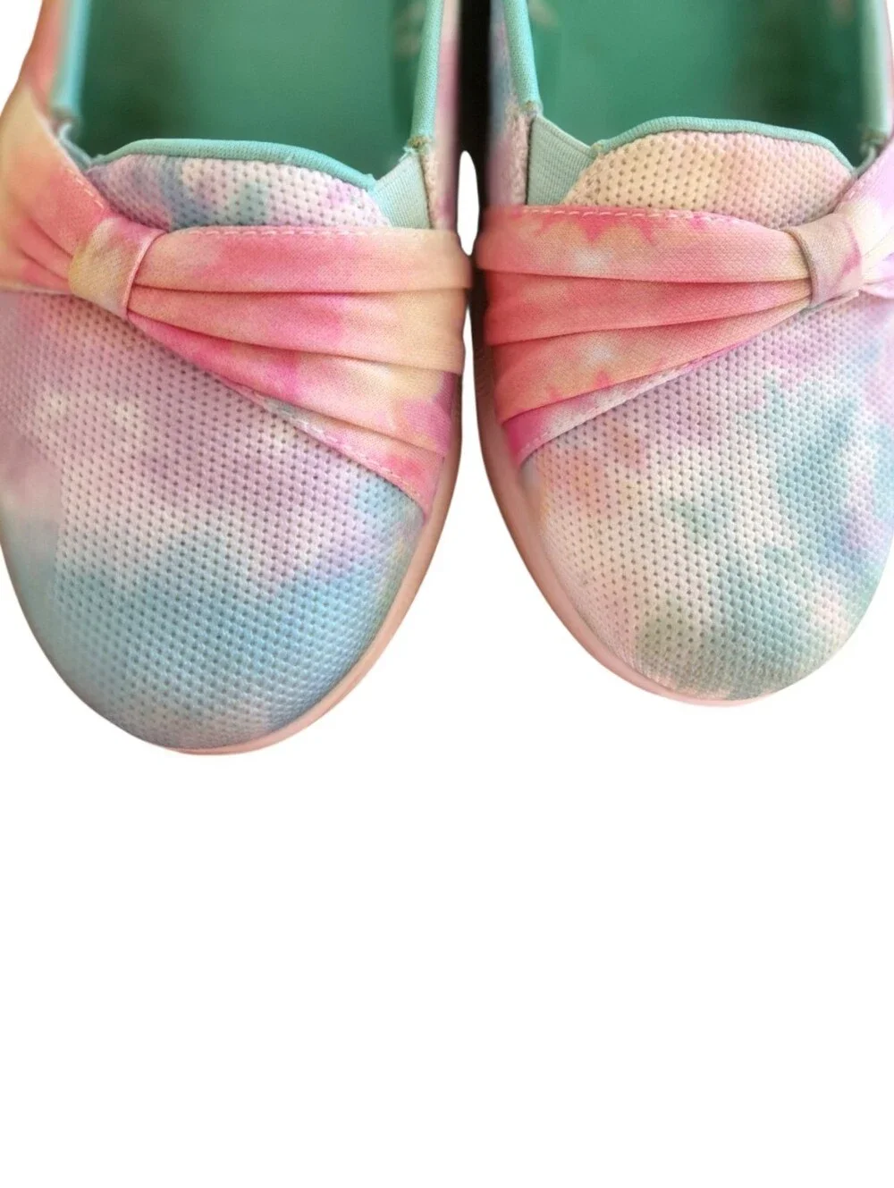 Skechers On-The-GO Dreamy Day-Glo Tie Dye Slip-Ons Pink/Blue Women's Size 8.5