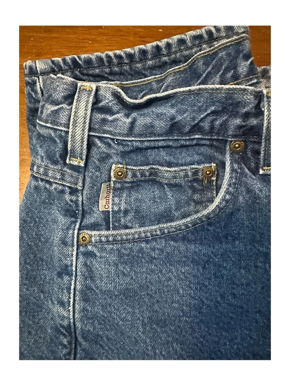 Carhartt Vintage 2006 B172 DTS Men’s Flannel Lined Relaxed Fit Denim Jeans 38x32