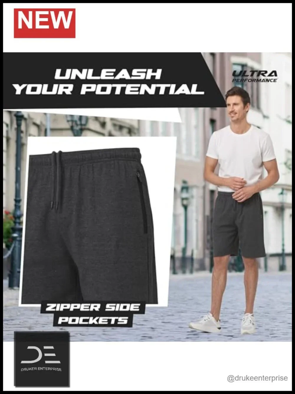 Men's Cotton Athletic Shorts 3-Pack Drawstring Jersey