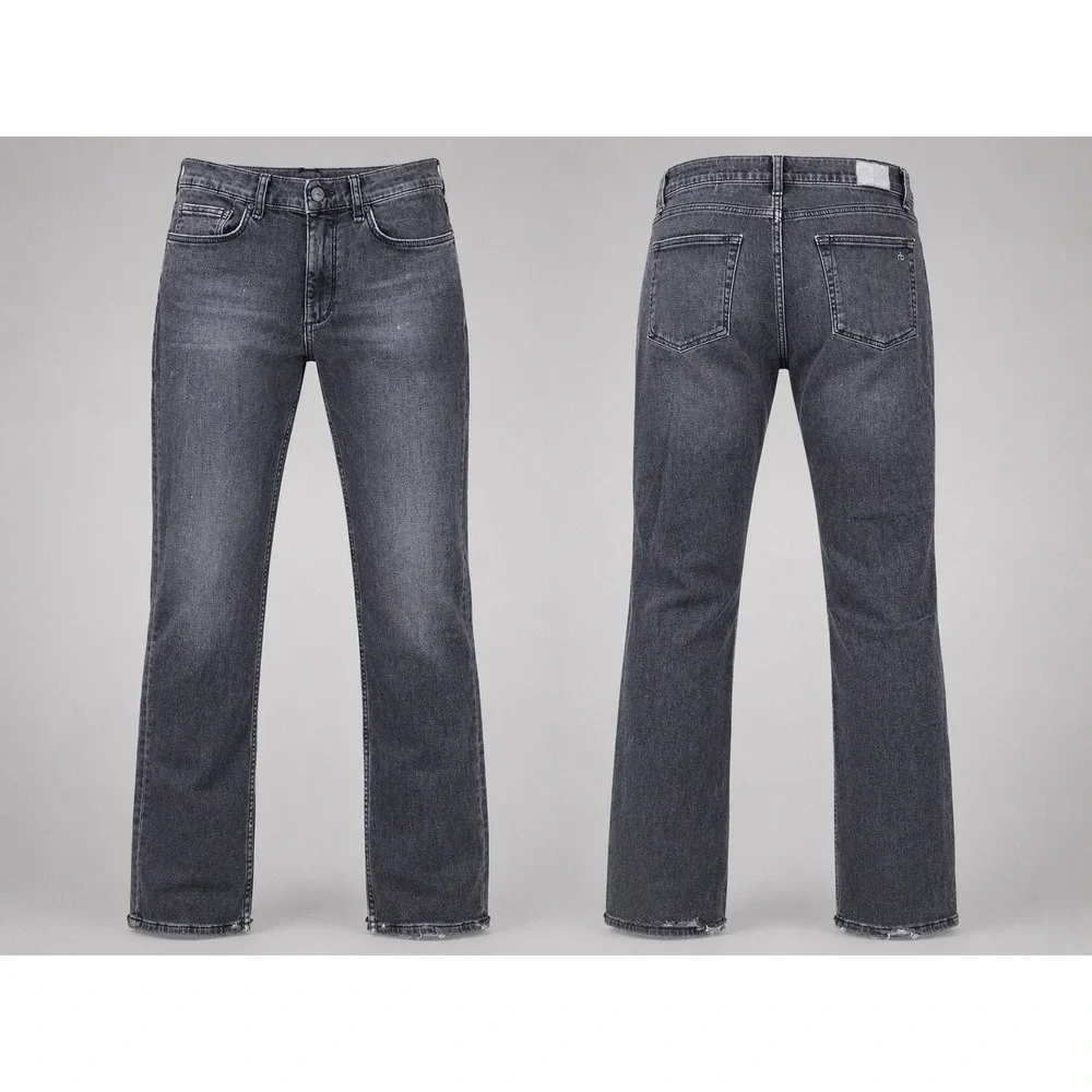 Rag & Bone Jeans Men's 32X32 Black BLACK  Fit 2  Slim Button ZIP