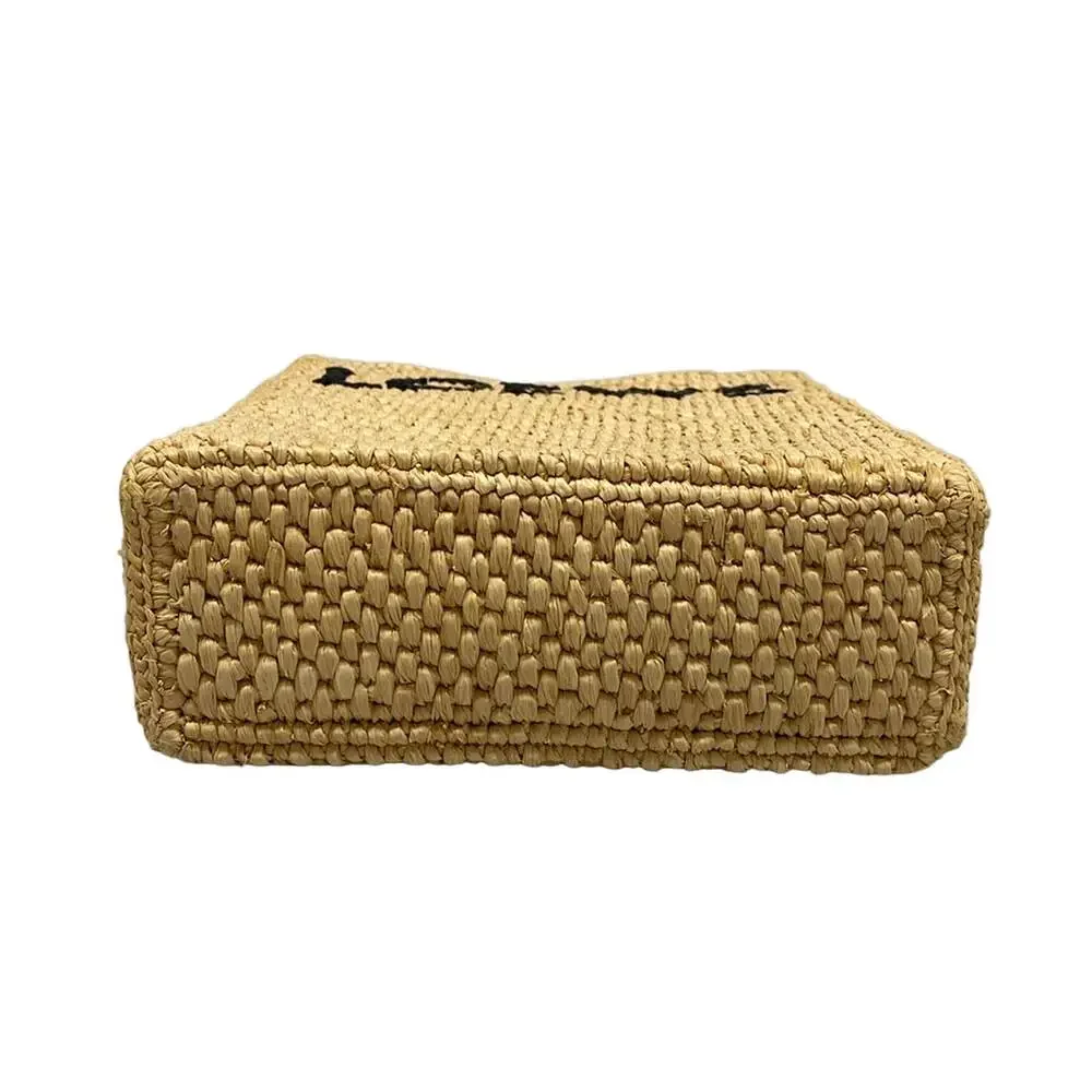 Loewe Standard A5 Handbag A563S30X05 Beige Black Brown Raffia Leather