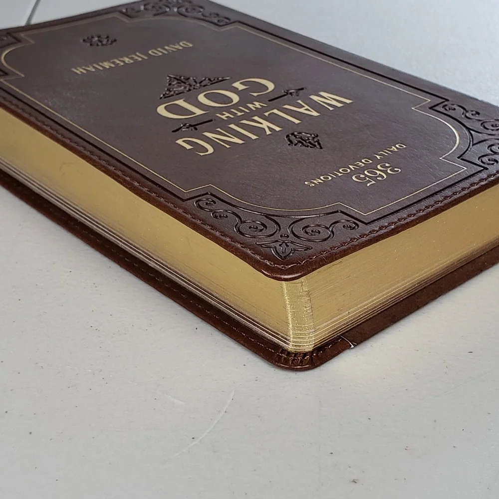 Walking with God 365 Daily Devotions David Jeremiah Brown LuxLeather Christian