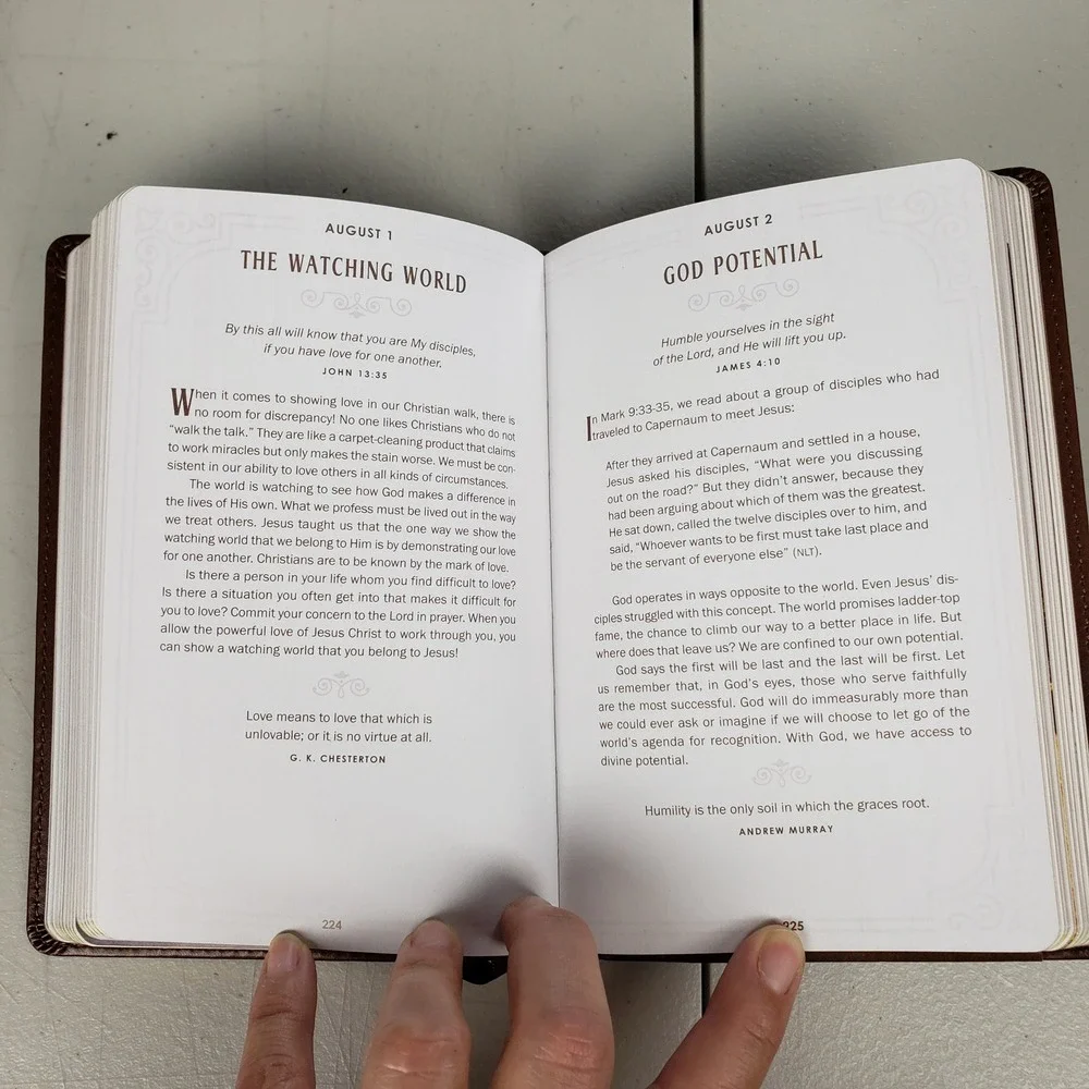 Walking with God 365 Daily Devotions David Jeremiah Brown LuxLeather Christian