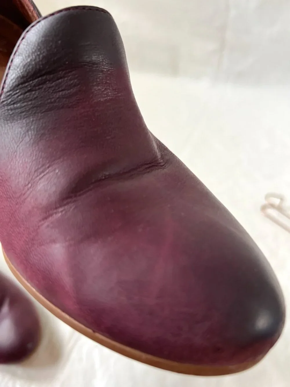 Dansko shoes Preston loafer purple leather brown block heel 38 7.5 8 slip on