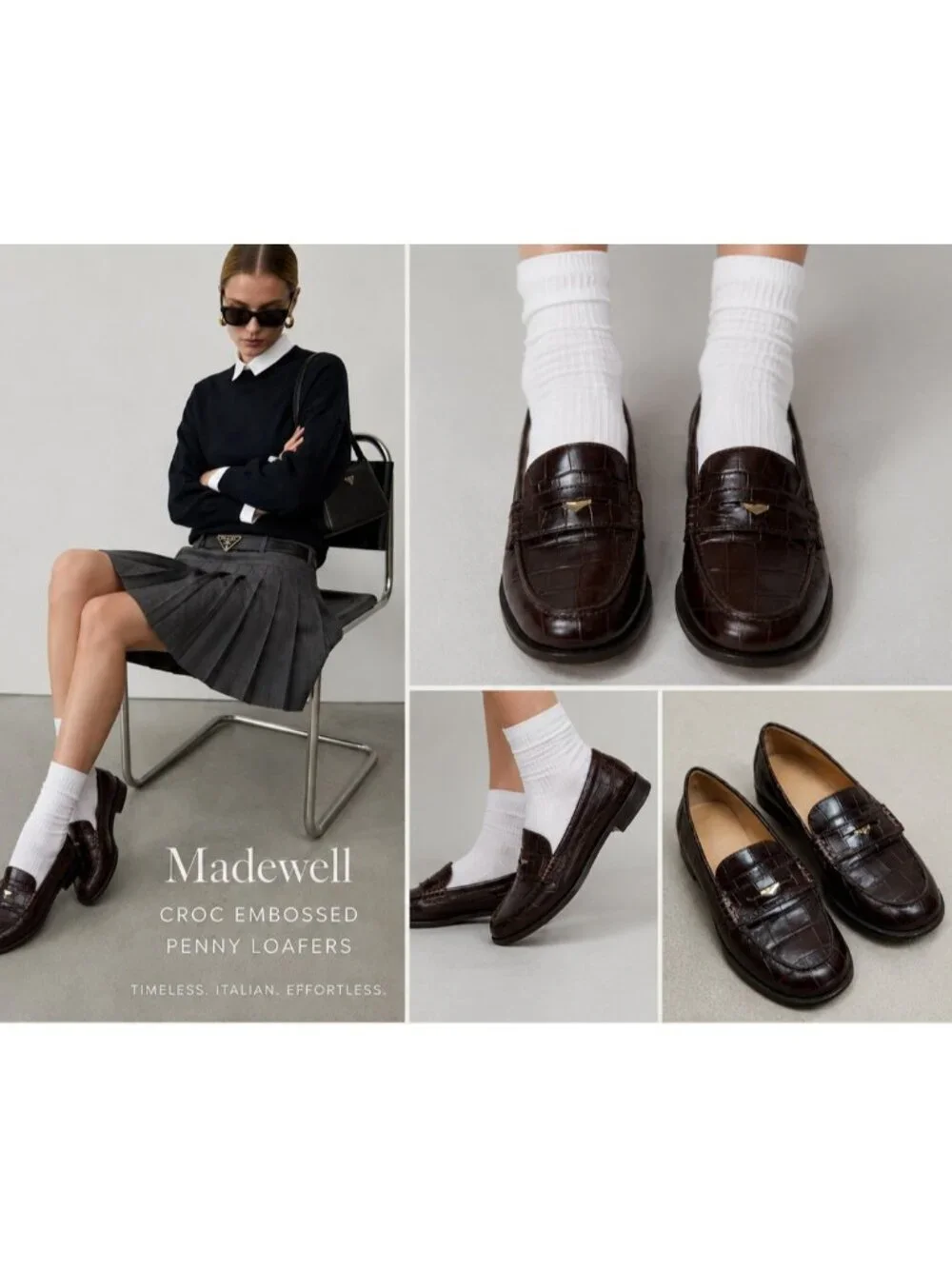 Madewell croc embossed