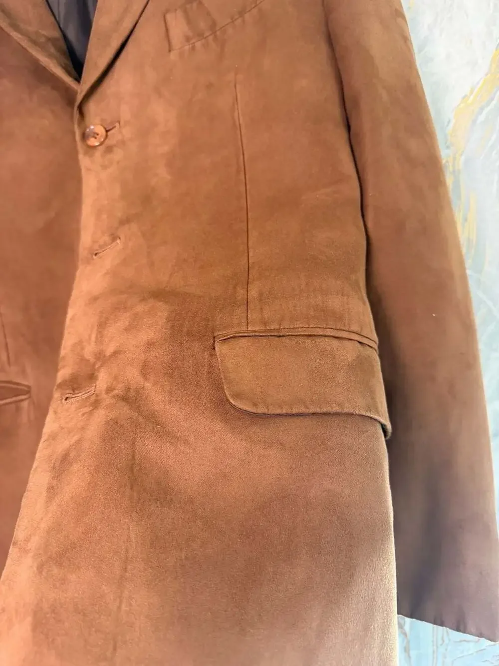 Claudio Morelli Finest Quality Menswear Brown Suede Leather Sport Coat Blazer
