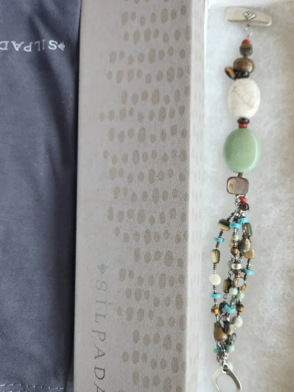 Silpada Multi-Stone, Brass Bracelet