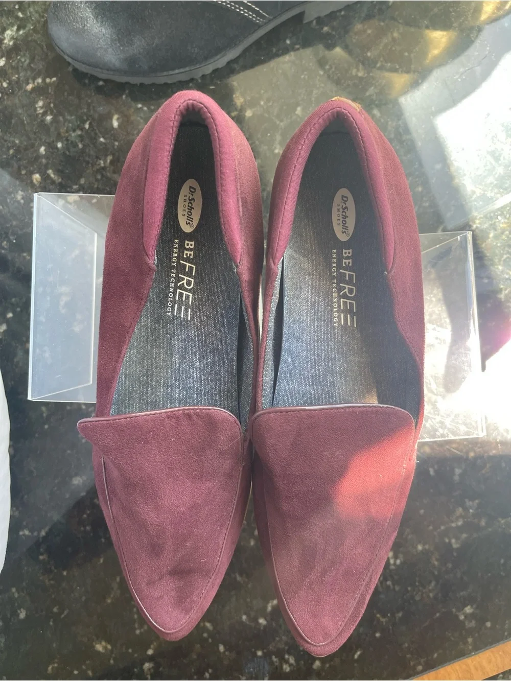 Dr. Scholl's BE FREE Wine Burgundy Pointed Toe Flats