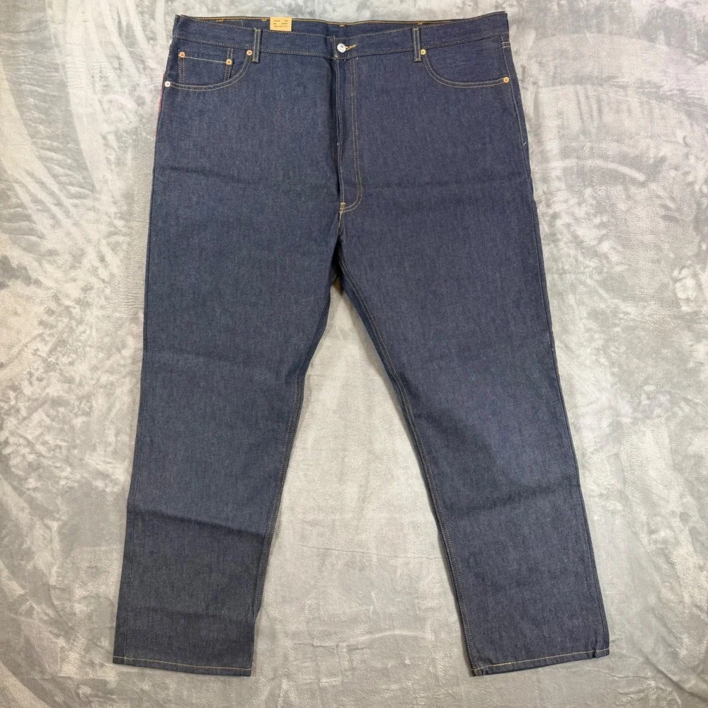 New Levi's 501XX Original Shrink-To-Fit Jeans Mens 48x34 Dark Blue Denim Pants