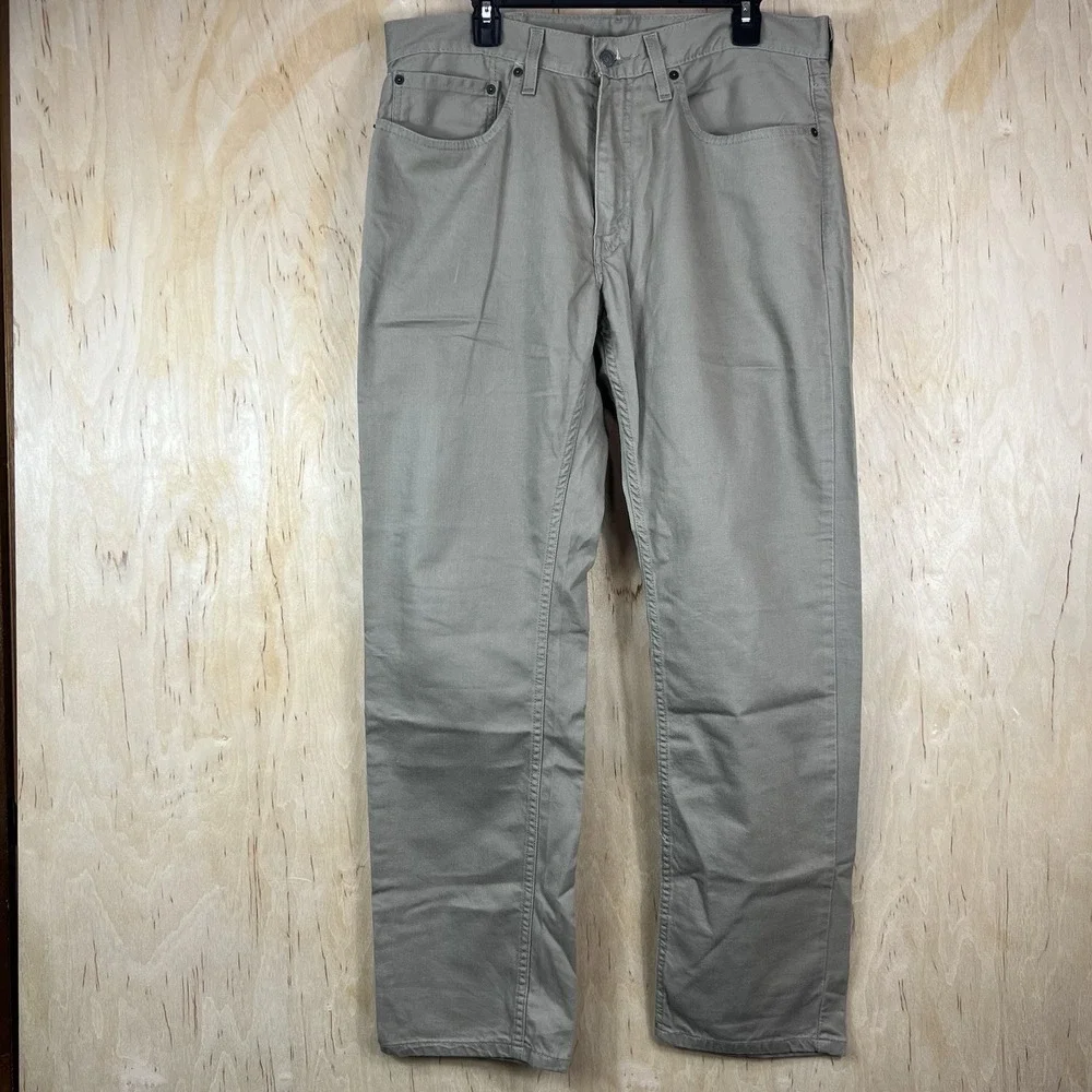 Levi's 559 Men's Jeans 34x32 Beige Relaxed Straight Denim Casual Used
