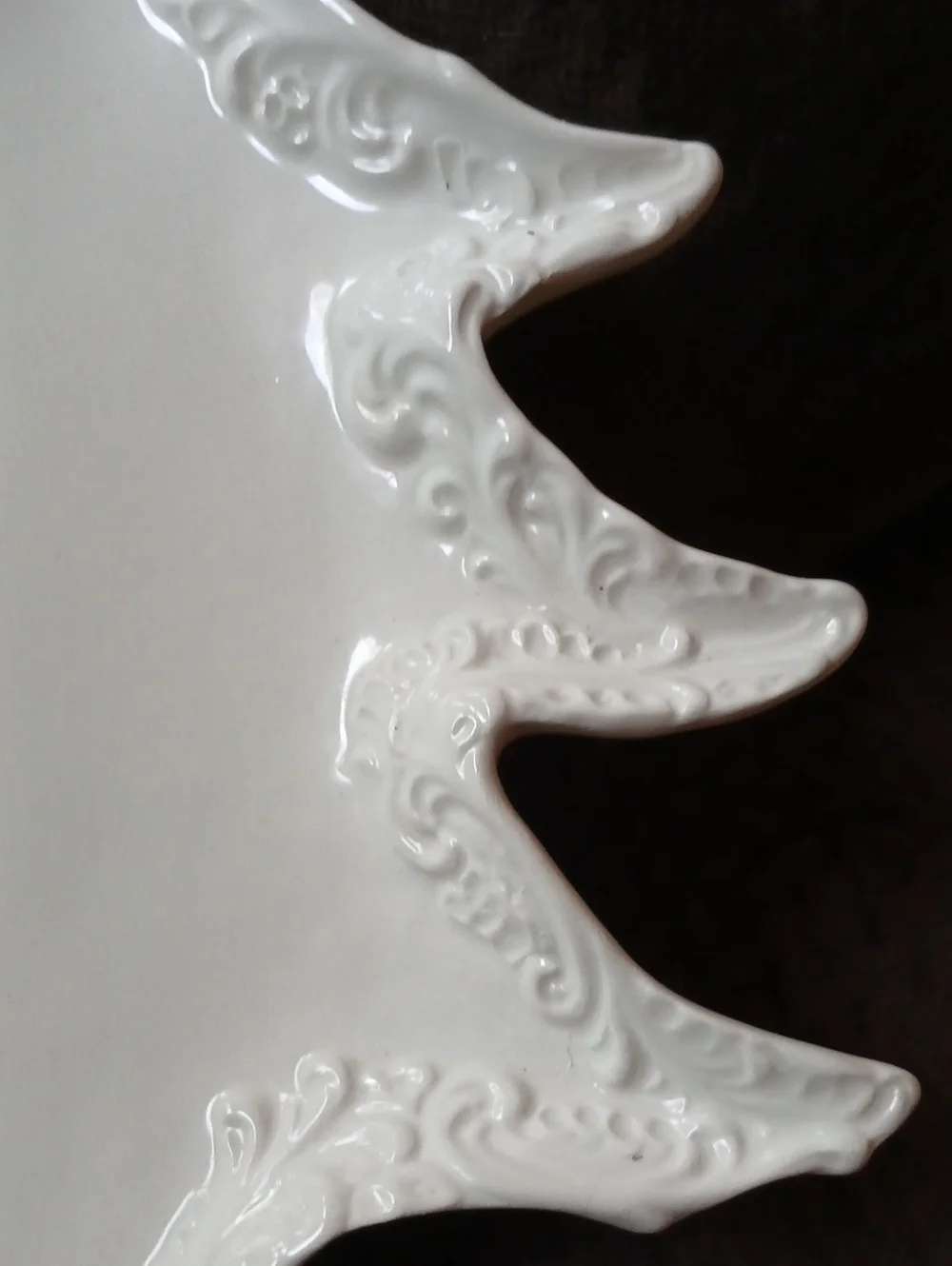 Christmas Tree Ceramic White Soap Dish