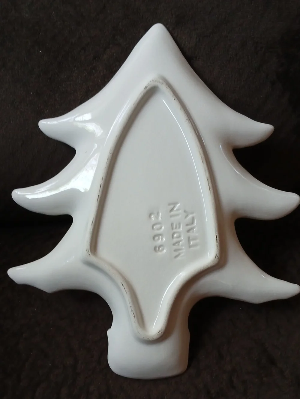 Christmas Tree Ceramic White Soap Dish