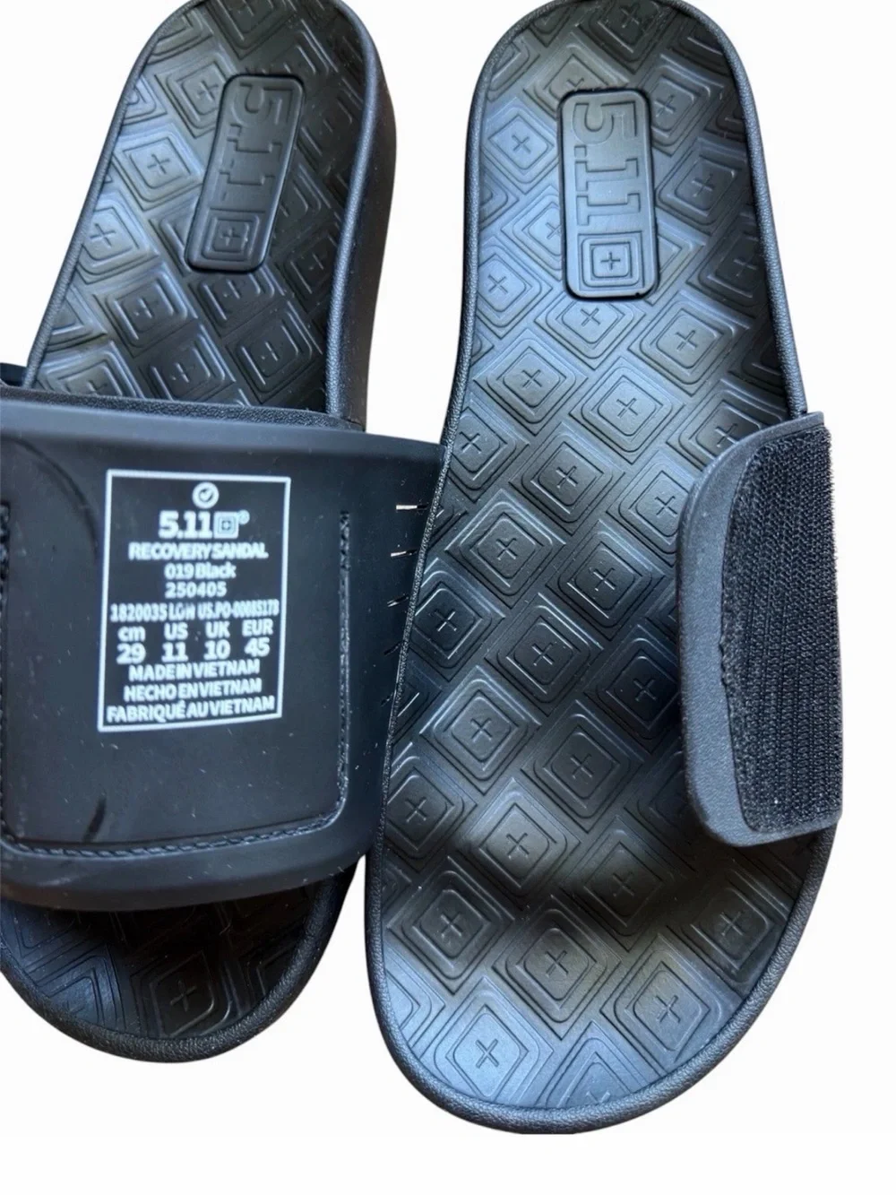 Men's Flip Flops 5.11 RECOVERY SANDAL Black Size US 11, 29 Cm