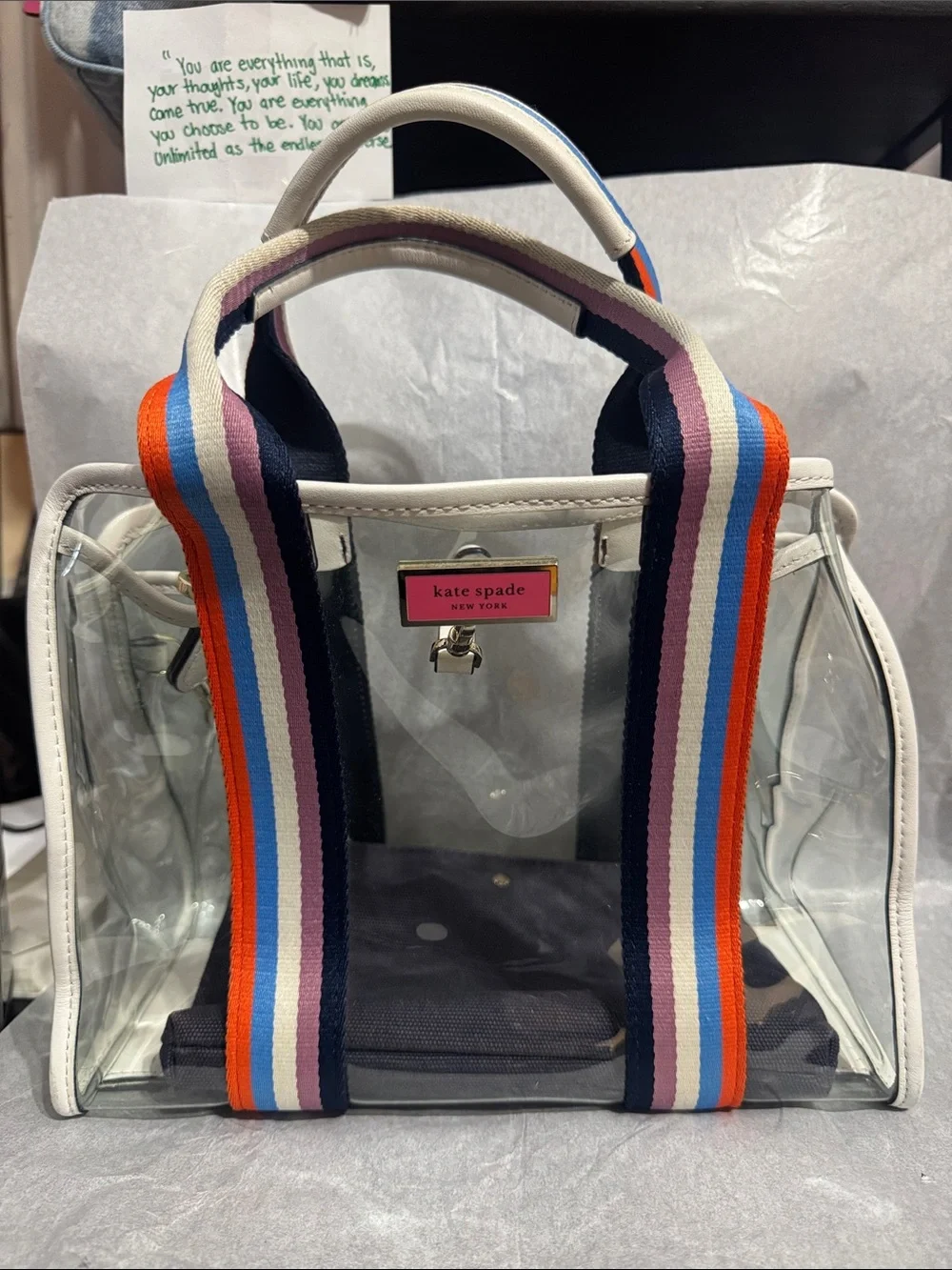 kate spade transparent tote