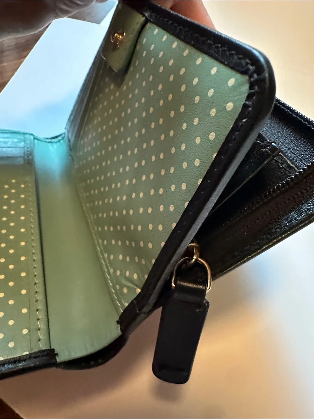 RADLEY LONDON Black Wallet with Mint Dog Motif