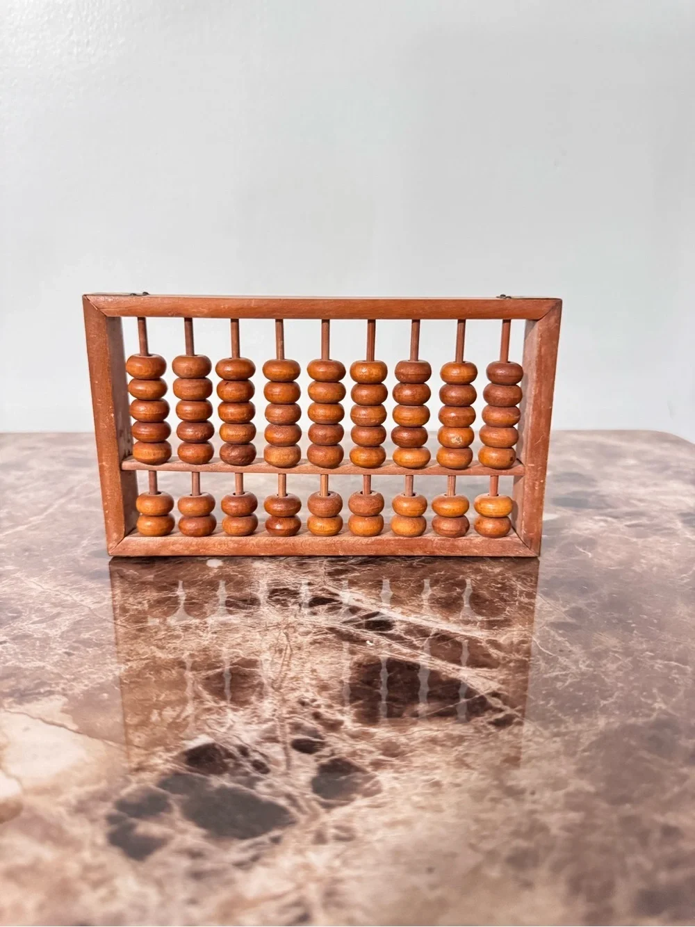 Vintage Wooden Abacus | Mid-Century Wood Counting Frame | Rustic Farmhouse Decor