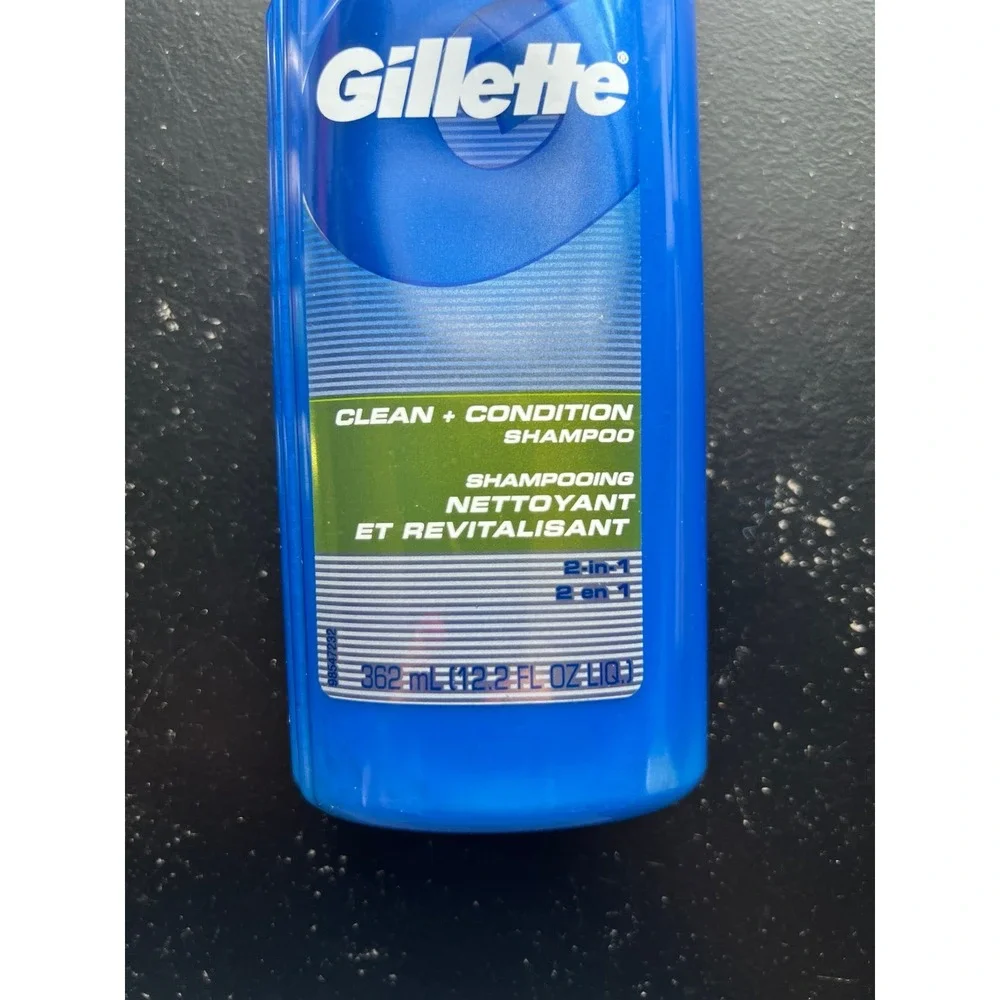 Gillette Clean + Condition - SHAMPOO 12.2oz DISCONTINUED 2 in 1 75% Full Bottle