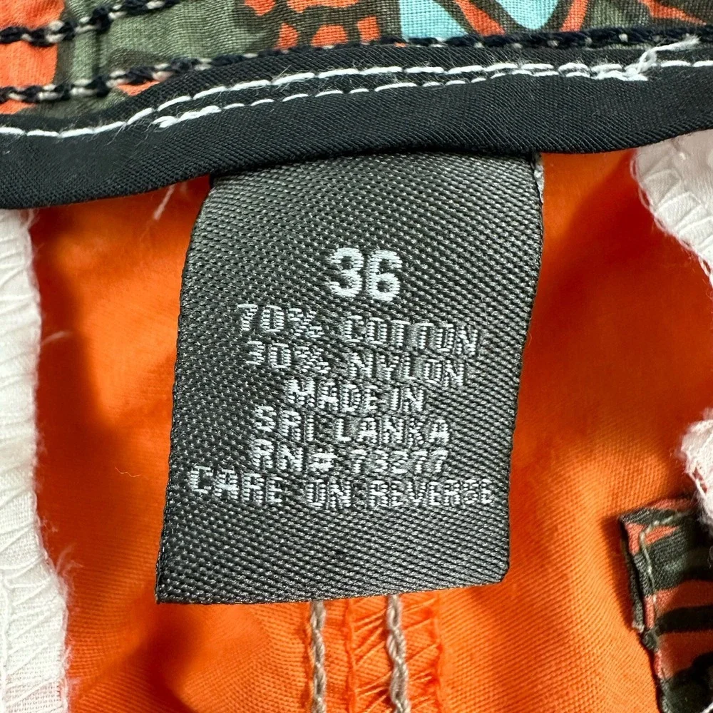 Urban Pipeline‎ Men Cargo Shorts Actual 33 x 10 Orange Hiking Skater Paratrooper