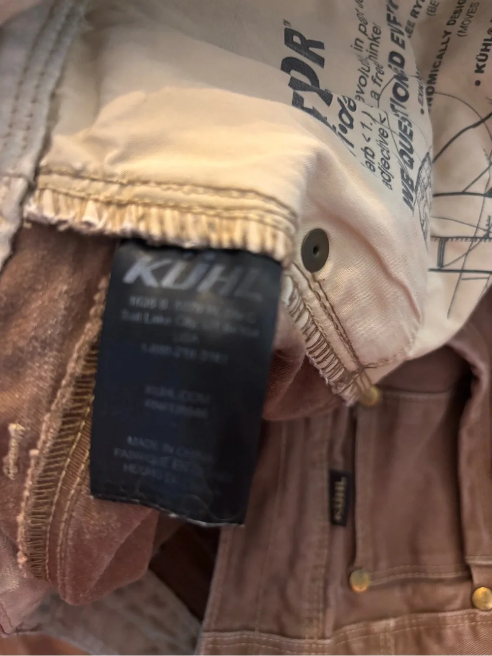 Kuhl Men's Rydr  Pants in Light Brown 30x32