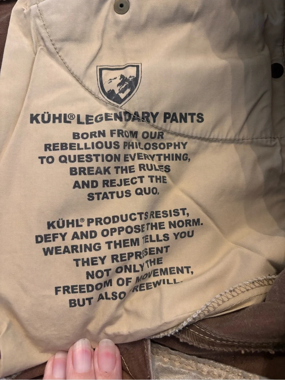 Kuhl Men's Rydr  Pants in Light Brown 30x32