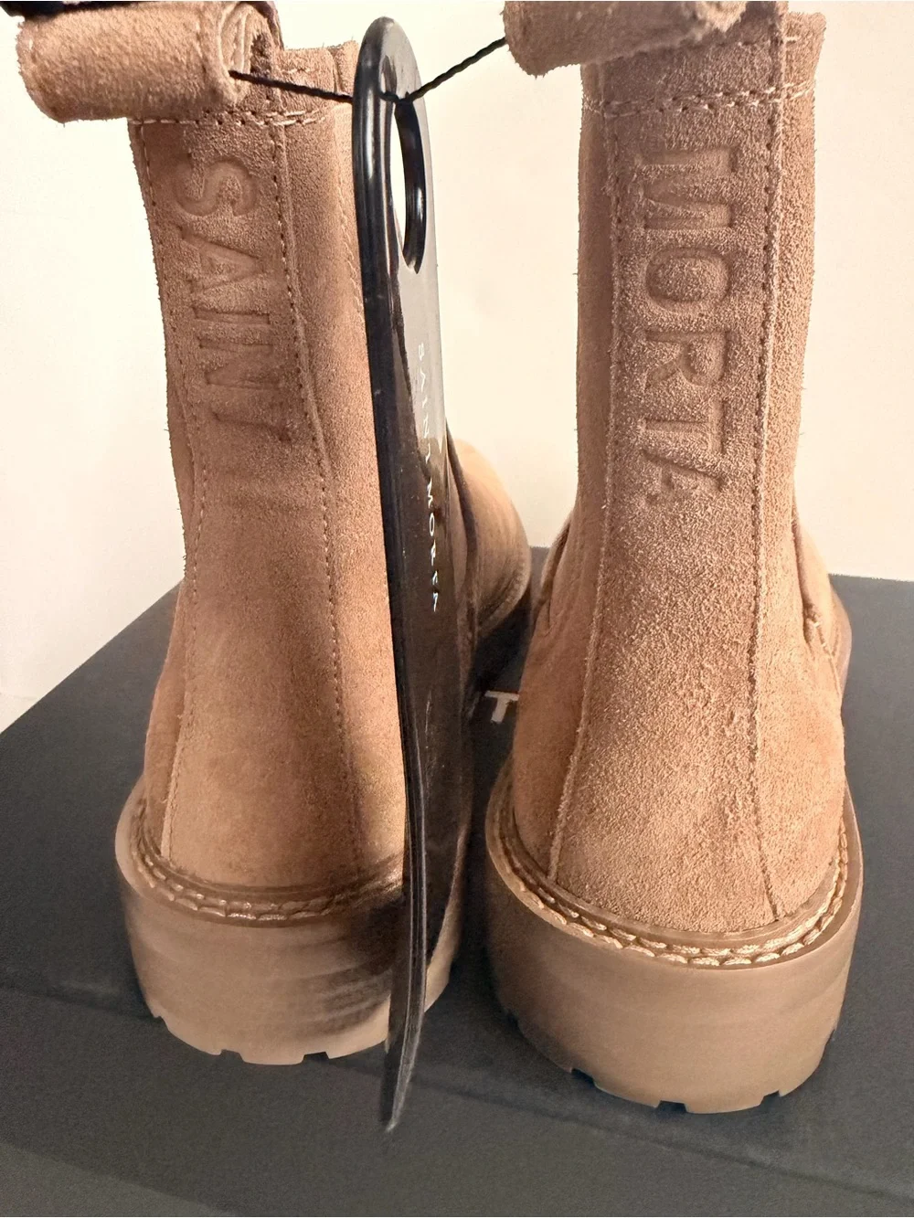 Mocha Suede Chunky Chelsea Boots Saint Morta Men’s 8 Women’s 9.5 New