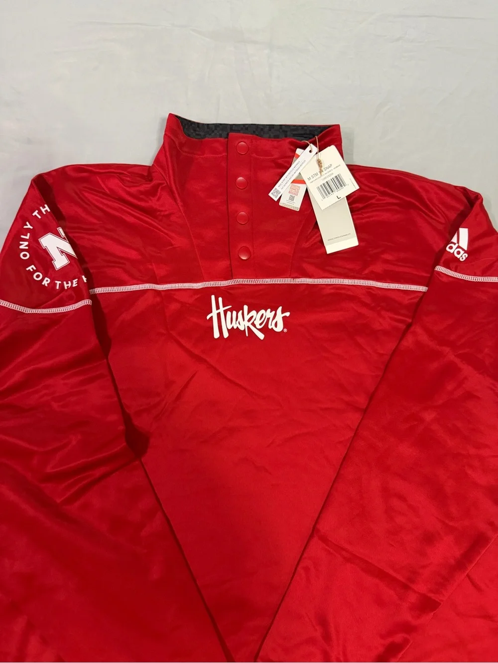 adidas Red Husker Quarter-Snap Pullover